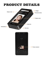 Sistema de control de acceso a red WiFi Reconocimiento facial de huellas dactilares Grabador de tiempo Terminal Software en la nube Seguridad OEM Personalizable