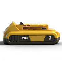 Batterie de remplacement au lithium-ion 20V 2.0Ah compatible avec Dew DCB202 pour outils électriques sans fil