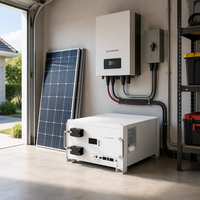 E-Nice Home 51.2V 5-16kWh Lithium Iron Phosphate BMS IP21 Système de Stockage d'Énergie Solaire Hybride de Secours, Modulaire, Empilable et Montable en Rack