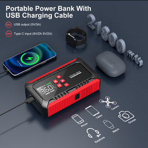 Démarreur de voiture portable haute puissance avec compresseur d'air et lumière LED, fabricant OEM, vente en gros, batterie externe pour <span class=keywords><strong>camping</strong></span>-<span class=keywords><strong>car</strong></span> - Product Image 5