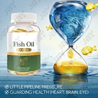 Capsules d'huile de poisson oméga-3 JBY 1200 mg par portion, 200 gélules, sans OGM, sans soja, complément d'huile de poisson, support OEM