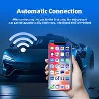 Adaptateur sans fil 2-en-1 CarPlay et Android Auto modèle D18S avec Wi-Fi, Bluetooth, boîtier multimédia Epro, dongle USB pour diffusion automobile et IA