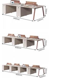 Meja 6 meja, dapat diatur, Meja kerja, kantor, empat tempat duduk, furnitur modular, Kantor <span class=keywords><strong>12</strong></span> orang - Product Image 6