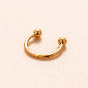 Anillo de Titanio G23/F136 con Incrustaciones de Zirconia, 16GX6/8/10/12MM, Forma de Herradura con Dientes Internos, para Piercing de Cartílago Nasal - Product Image 3