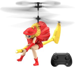 Hélicoptère télécommandé Dwi Dowellin <span class=keywords><strong>Flying</strong></span> <span class=keywords><strong>Witch</strong></span> pour enfants de 6 à 12 ans, drone balai magique lumineux avec maintien d'altitude et décollage à une touche - Product Image 1