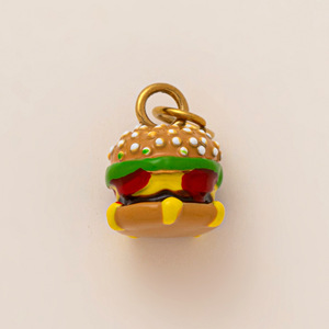 Nuevas <span class=keywords><strong>hamburguesas</strong></span> de comida a prueba de agua, patatas fritas, helado, corazón de circón, bolso de joyería de acero inoxidable, encanto para mujeres y niños - Product Image 5