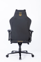 Chaise de bureau de jeu ergonomique de luxe en cuir noir et or, inclinable, avec accoudoirs 4D, hauteur réglable, rotation à 360 degrés