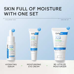 QUIYUM Essential <b>Face</b> Eye <b>Cream</b> Skin Care Set Hyaluronic Acid Infused Moisturizing Fine Line Reducing Skin Brightening GMPC - Product Image 5
