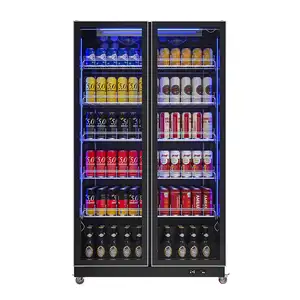 Attrezzatura di refrigerazione commerciale di Merchandising Deluxe 1 ~ 4 porte vetrina per bevande supermercato frigorifero congelatore