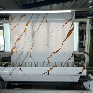 Feuille de marbre dorée de 1260 mm <span class=keywords><strong>pour</strong></span> le gaufrage à chaud, <span class=keywords><strong>pour</strong></span> panneau mural, cuisine, salon, bureau, hôtel, centre commercial, <span class=keywords><strong>meubles</strong></span> - Product Image 5