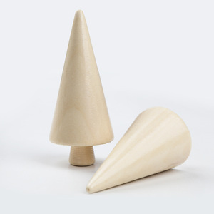 Natural Wood <b>Miniature</b> <b>Christmas</b> <b>Tree</b> 100*42MM Unfinished DIY Home Decoration Ornament - Product Image 3