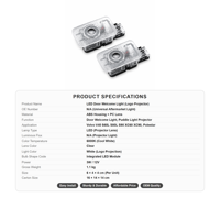 Nueva Luz LED de Proyección de Logotipo para Puerta de Coche, para S80/S60/S80L/S60L/V60/V40/XC60/XC90/V90, 12-28V DC