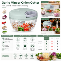 Hachoir à ail et coupe-oignon personnalisé en gros avec logo OEM, emballage à marque privée pour cuisine