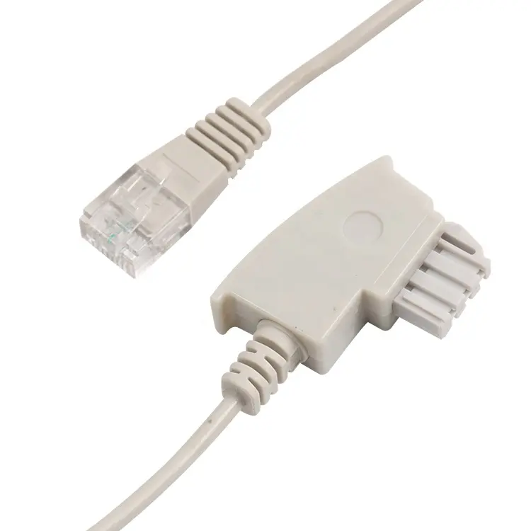 Conector europeo estándar alemán, conector 6P2C a 8P2C RJ45, DSL Kabel DSL