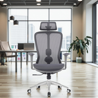 Chaise de bureau ergonomique pivotante en maille moderne de luxe bon marché avec soutien lombaire réglable, prix compétitif, norme Bifma