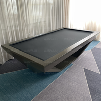 Table de billard portable multifonctionnelle en bois massif avec plateau en ardoise, personnalisable, haute qualité, faible MOQ, pour installation à domicile, 7ft, 8ft, 9ft, 3-5 joueurs