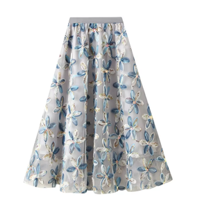 Applique 3D ricamo floreale Tulle personalizzato da ragazza etereo <span class=keywords><strong>paillettes</strong></span> festa di nozze abito quotidiano da donna <span class=keywords><strong>gonna</strong></span> a-line - Product Image 5