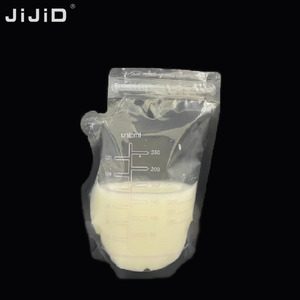 JIJID di alta qualità riutilizzabile con chiusura a Zip Self-standing Bpa Free Cartoon latte materno sacchetti per la conservazione del congelatore latte materno - Product Image 3