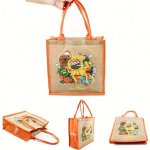 Bolsas de Yute Reutilizables, Impermeables, Grandes, para Café, Vino, Bodas, Compras, Regalos, con Logotipo Personalizado - Product Image 4