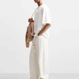 Luxury Designer <b>Men</b> Casual <b>Shirts</b> Custom Drop Shoulder 100% Cotton Blank T-<b>shirt</b> Oversized Plain <b>White</b> T <b>Shirt</b> Manufacturers - Product Image 4