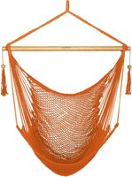 Chaise hamac avec barre de maintien, chaise balançoire caribéenne, capacité de charge de 300 lb, chaise suspendue en corde pour extérieur, intérieur, jardin, cour
