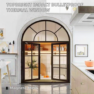 หน้าต่างอลูมิเนียมบานเกล็ดแบบคงที่ รุ่น Topbright Hurricane Impact Bulletproof Double Glazed Louver พร้อมระบบกันความร้อนแบบกำหนดเองสำหรับบ้าน - Product Image 2