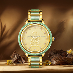 Coppia di coppia automatica quadrante Buddha orologio esclusivo Design naturale Jadeite <span class=keywords><strong>orologi</strong></span> per uomo e donna - Product Image 2