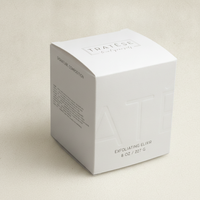 Boîte en carton ivoire personnalisée avec vernis sélectif et dorure à chaud pour emballage cosmétique de luxe de crème corporelle aux peptides