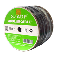 Cat6 Kabel Jaringan Utp 23Awg, Kabel Tembaga Padat CCA Luar Ruangan 305M 500M dengan Gulungan Kabel Uji Drum Kabel Lan Internet Rj45