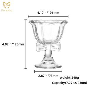 Verre à cocktail court personnalisé 230 ml, dégradé rose givré, avec nœud, verre à liqueur, bol à fleurs, gobelet à glace - Product Image 3