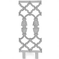 BM-0188 Garde-corps de balcon et d'escalier en fonte galvanisée argentée, robuste et durable, moderne, réglable pour la sécurité des balcons et des porches