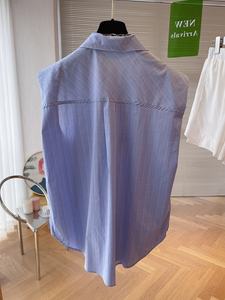 <span class=keywords><strong>Camicia</strong></span> da <span class=keywords><strong>Donna</strong></span> Estiva 2026 Nuova Collezione, Design a Righe Senza Maniche, Vestibilità Ampia, per il Commercio all'Ingrosso - Product Image 3