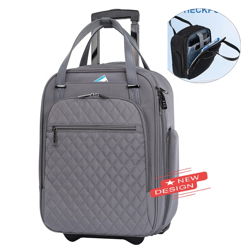 Borsa per bagagli da viaggio con rotelle per il trasporto sotto il sedile con ruote valigia per Trolley per Laptop con rotelle da notte leggera