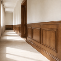 Panneaux muraux décoratifs en bois de chêne français classique de luxe sur mesure pour la décoration intérieure des villas et des hôtels