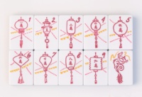 Tuiles de Mahjong Américaines en Acrylique 160, Marbre Foncé 3 Couches, Imprimées sur Mesure, Écologiques, Modernes, Portables et Pliables pour Fêtes Familiales