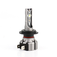 Phare LED pour moto et voiture LANSEKO tout-en-un E2 H7 9005 9006 9012 sans ventilateur, ampoule à montage direct avec 17W 4000LM pour feux de brouillard LED