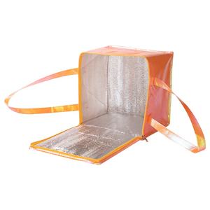 Bolsa refrigeradora aislada de papel de aluminio impermeable portátil con logotipo personalizable de alta calidad para entrega de vino de Pizza reutilizable - Product Image 3