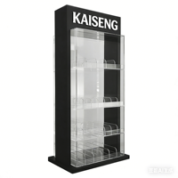 Maßgefertigte LED-beleuchtete Acryl-Vitrine & Schaukasten DIY-Tablett-Ständer für Boutiquen, Rauchwarengeschäfte, Einkaufszentren, Supermärkte und Verkaufspunkte