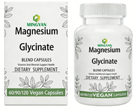 Prix d'usine – Capsules de glycinate de magnésium pur avec zinc – Supplément de magnésium chélaté à force maximale pour adultes, femmes et hommes, favorisant le sommeil