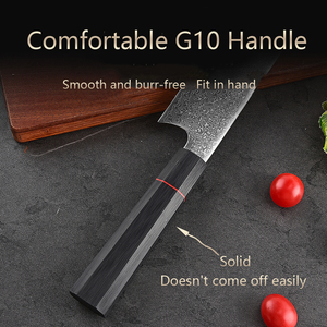 มีดซันโตะกุ <span class=keywords><strong>11</strong></span> นิ้ว VG10 ดามัสกัส มีดทำครัวพร้อมด้ามจับ G10 มีดอเนกประสงค์คมกริบระดับมืออาชีพ พร้อมกล่อง - Product Image 4