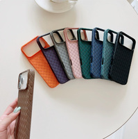 Coque de téléphone à texture tressée pour iPhone 18 17 15 14 13 12 11 Pro Max, en TPU souple mat antichoc, coque arrière tressée pour téléphone portable