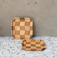 Houten dienblad voor charcuterie, fruit, groenten, vlees en ontbijt