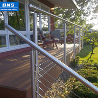 BNS acier inoxydable monté au sol extérieur garde balcon système câble fil garde-corps escalier balustrade en acier inoxydable