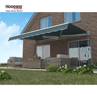 Auvent de jardin Hooeasy, auvent rétractable électrique, auvent pare-soleil, auvents à bras repliables en aluminium