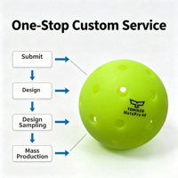 Balles de pickleball OEM d'usine à 40 trous, approuvées USAPA, sans couture, durables, pour l'entraînement en extérieur, avec sac de transport