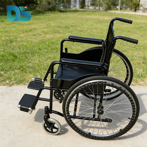 Silla de Ruedas <span class=keywords><strong>Manual</strong></span> Plegable para Uso en Clínicas y Residencias de Ancianos, con Ancho de Asiento de 45 cm, Ruedas Delanteras Antideslizantes y Neumáticos Sólidos - Product Image 3
