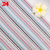 Échantillon gratuit design personnalisé rayé hawaii tissu tropical 100% rayonne tissu imprimé pour robe d'été