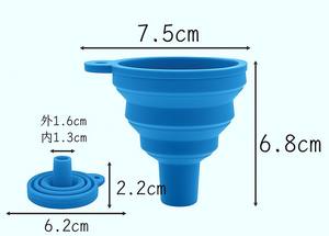 All'ingrosso grande diametro imbuto in Silicone Spot pieghevole telescopico utensile per versare olio di vino combustibile per uso domestico cucina utensile - Product Image 3