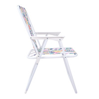 Chaise de printemps de plage haute portable de haute qualité et confortable, chaise de plage multi-motifs en tissu pliant et chaise de camping