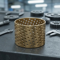 Bague de palier coulissante à bride FB092 CuSn8, en bronze enveloppé avec allogage à huile pour pièces de rechange de machines